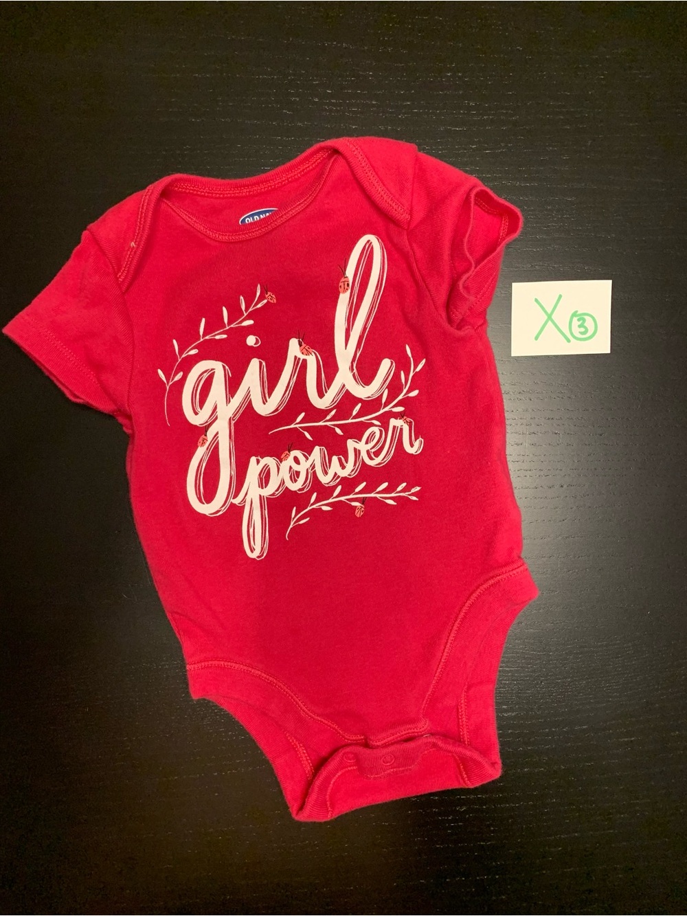 ⭐️5/$10.00⭐️ Old Navy 3-6m "Girl Power" Baby Onesie